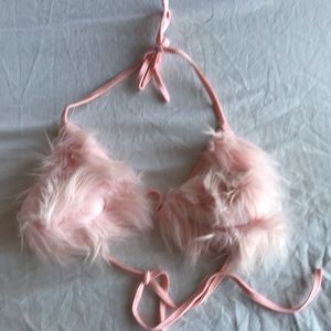 Oceanmoon Furry Pink Bra